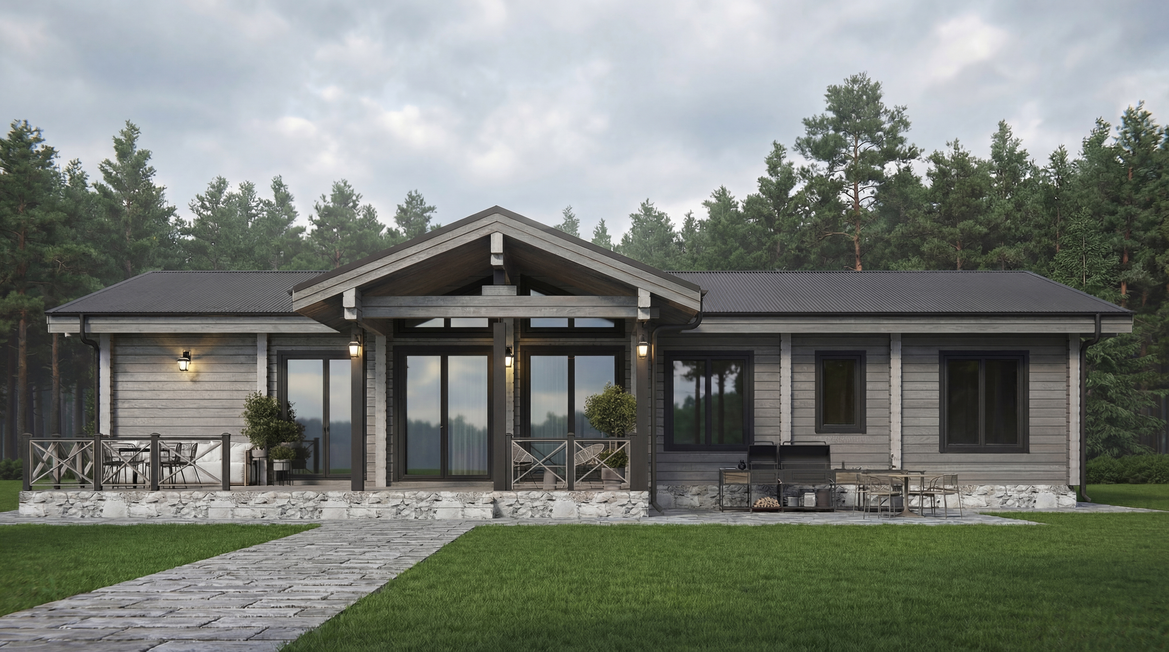 Дом из клееного бруса VZ-404